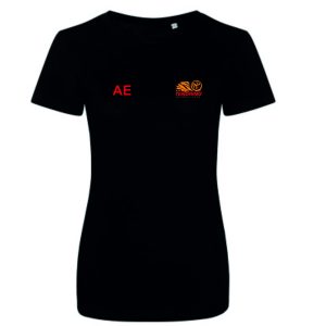 TNC - Girlie T-shirt - Black - With initials - JT001F